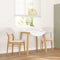 vidaXL - Eetkamerstoelen - met - kussens - 2 - st - massief - hout - naturel - rubber