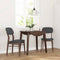 vidaXL - Eetkamerstoelen - met - kussens - 2 - st - massief - hout - rubber - bruin