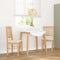 vidaXL - Eetkamerstoelen - met - kussens - 2 - st - massief - hout - rubber