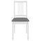 vidaXL - Eetkamerstoelen - met - kussens - 2 - st - massief - hout - wit