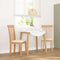 vidaXL - Eetkamerstoelen - met - kussens - 2 - st - massief - hout - naturel - rubber