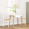 vidaXL - Eetkamerstoelen - met - kussens - 2 - st - massief - hout - rubber - wit