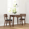 vidaXL - Eetkamerstoelen - met - kussens - 2 - st - massief - hout - rubber - bruin