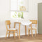 vidaXL - Eetkamerstoelen - met - kussens - 2 - st - massief - hout - rubber