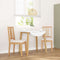 vidaXL - Eetkamerstoelen - met - kussens - 2 - st - massief - hout - naturel - rubber