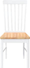 vidaXL - Eetkamerstoelen - met - kussens - 2 - st - massief - hout - rubber - wit