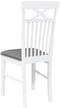 vidaXL - Eetkamerstoelen - met - kussens - 2 - st - massief - hout - rubber - wit