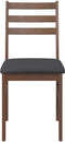 vidaXL - Eetkamerstoelen - met - kussens - 2 - st - massief - hout - rubber - bruin