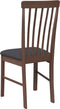 vidaXL - Eetkamerstoelen - met - kussens - 2 - st - massief - hout - rubber - bruin