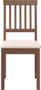 vidaXL - Eetkamerstoelen - met - kussens - 2 - st - massief - hout - rubber - bruin
