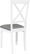 vidaXL - Eetkamerstoelen - met - kussens - 2 - st - massief - hout - rubber - wit