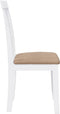 vidaXL - Eetkamerstoelen - met - kussens - 2 - st - massief - hout - rubber - wit