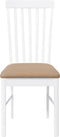 vidaXL - Eetkamerstoelen - met - kussens - 2 - st - massief - hout - rubber - wit
