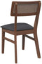vidaXL - Eetkamerstoelen - met - kussens - 2 - st - massief - hout - rubber - bruin