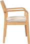 vidaXL - Eetkamerstoelen - met - kussens - 2 - st - massief - hout - naturel - rubber