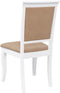 vidaXL - Eetkamerstoelen - met - kussens - 2 - st - massief - hout - rubber - wit