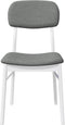 vidaXL - Eetkamerstoelen - met - kussens - 2 - st - massief - hout - rubber - wit