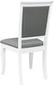 vidaXL - Eetkamerstoelen - met - kussens - 2 - st - massief - hout - rubber - wit