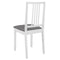 vidaXL - Eetkamerstoelen - met - kussens - 2 - st - massief - hout - wit