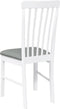 vidaXL - Eetkamerstoelen - met - kussens - 2 - st - massief - hout - rubber - wit