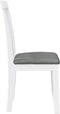 vidaXL - Eetkamerstoelen - met - kussens - 2 - st - massief - hout - rubber - wit