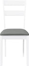 vidaXL - Eetkamerstoelen - met - kussens - 2 - st - massief - hout - rubber - wit