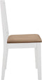 vidaXL - Eetkamerstoelen - met - kussens - 2 - st - massief - hout - wit