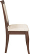 vidaXL - Eetkamerstoelen - met - kussens - 2 - st - massief - hout - rubber - bruin