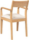 vidaXL - Eetkamerstoelen - met - kussens - 2 - st - massief - hout - naturel - rubber