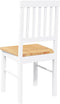 vidaXL - Eetkamerstoelen - met - kussens - 2 - st - massief - hout - rubber - wit