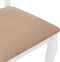 vidaXL - Eetkamerstoelen - met - kussens - 2 - st - massief - hout - rubber - wit