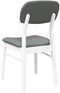 vidaXL - Eetkamerstoelen - met - kussens - 2 - st - massief - hout - rubber - wit