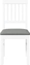 vidaXL - Eetkamerstoelen - met - kussens - 2 - st - massief - hout - rubber - wit