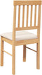 vidaXL - Eetkamerstoelen - met - kussens - 2 - st - massief - hout - rubber
