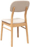vidaXL - Eetkamerstoelen - met - kussens - 2 - st - massief - hout - naturel - rubber