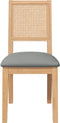 vidaXL - Eetkamerstoelen - met - kussens - 2 - st - massief - hout - rubber