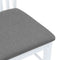 vidaXL - Eetkamerstoelen - met - kussens - 2 - st - massief - hout - rubber - wit
