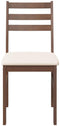 vidaXL - Eetkamerstoelen - met - kussens - 2 - st - massief - hout - rubber - bruin