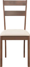 vidaXL - Eetkamerstoelen - met - kussens - 2 - st - massief - hout - rubber - bruin