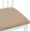 vidaXL - Eetkamerstoelen - met - kussens - 2 - st - massief - hout - rubber - wit