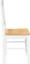 vidaXL - Eetkamerstoelen - met - kussens - 2 - st - massief - hout - rubber - wit