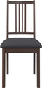 vidaXL - Eetkamerstoelen - met - kussens - 2 - st - massief - hout - rubber - bruin