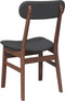 vidaXL - Eetkamerstoelen - met - kussens - 2 - st - massief - hout - rubber - bruin