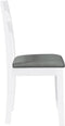 vidaXL - Eetkamerstoelen - met - kussens - 2 - st - massief - hout - rubber - wit