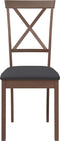 vidaXL - Eetkamerstoelen - met - kussens - 2 - st - massief - hout - rubber - bruin