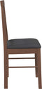 vidaXL - Eetkamerstoelen - met - kussens - 2 - st - massief - hout - rubber - bruin