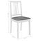 vidaXL - Eetkamerstoelen - met - kussens - 2 - st - massief - hout - wit