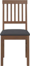 vidaXL - Eetkamerstoelen - met - kussens - 2 - st - massief - hout - rubber - bruin