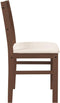 vidaXL - Eetkamerstoelen - met - kussens - 2 - st - massief - hout - rubber - bruin