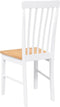vidaXL - Eetkamerstoelen - met - kussens - 2 - st - massief - hout - rubber - wit